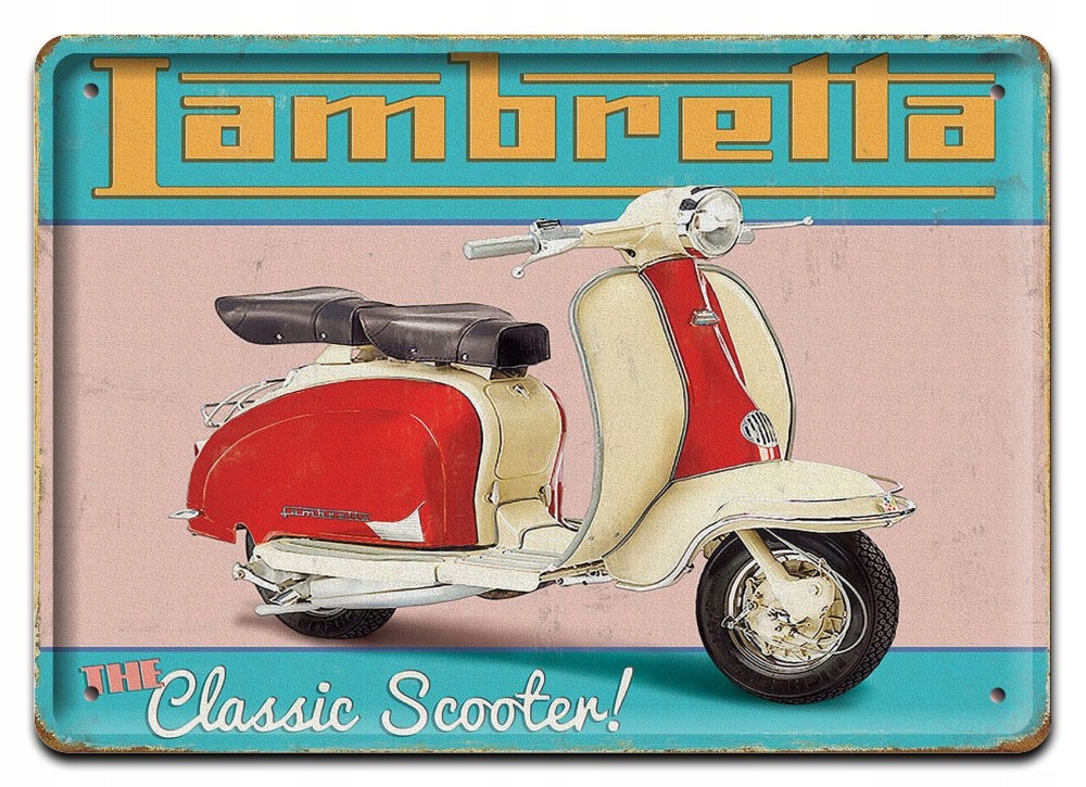 Lambretta Metalowy Szyld Vintage Retro #09711