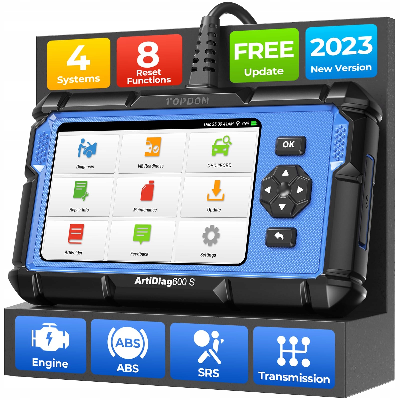 Diagnostické zariadenie Topdon OBD2 ArtiDiag600S