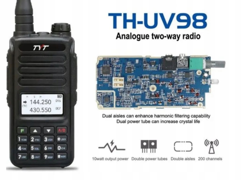 Tyt TH-UV98 10W dualband Vhf/uhf