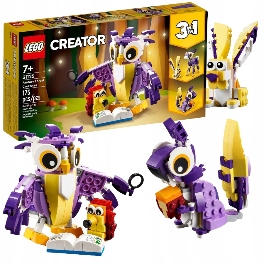 LEGO CREATOR FANTASTYCZNE LEŚNE STWORZENIA 3W1 31125