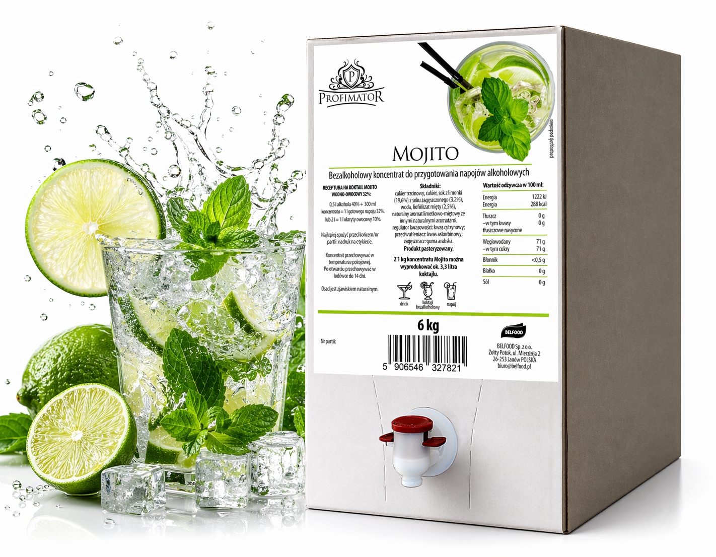 Profimator Baza do drinków i koktajli Mojito Bag in box 6kg