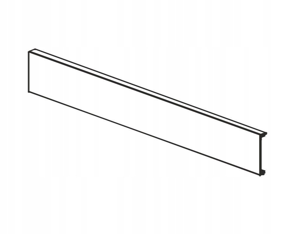 Front biały panel do szuflady wewnętrznej Platinium Slim 3D niska wysoka