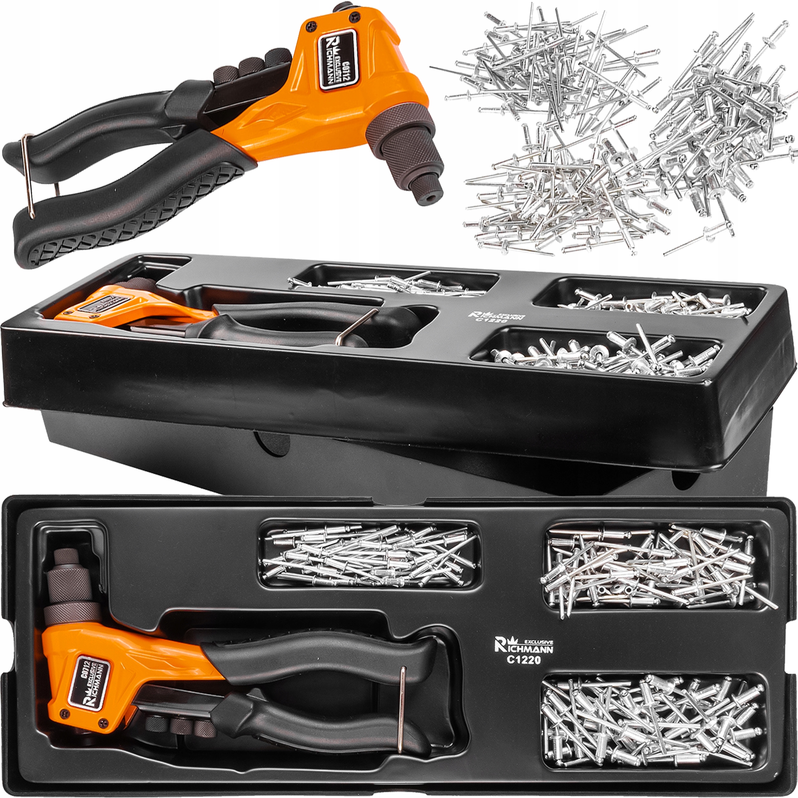 WKŁAD 151el. NITOWNICA RĘCZNA + NITY ZESTAW SZAFKI