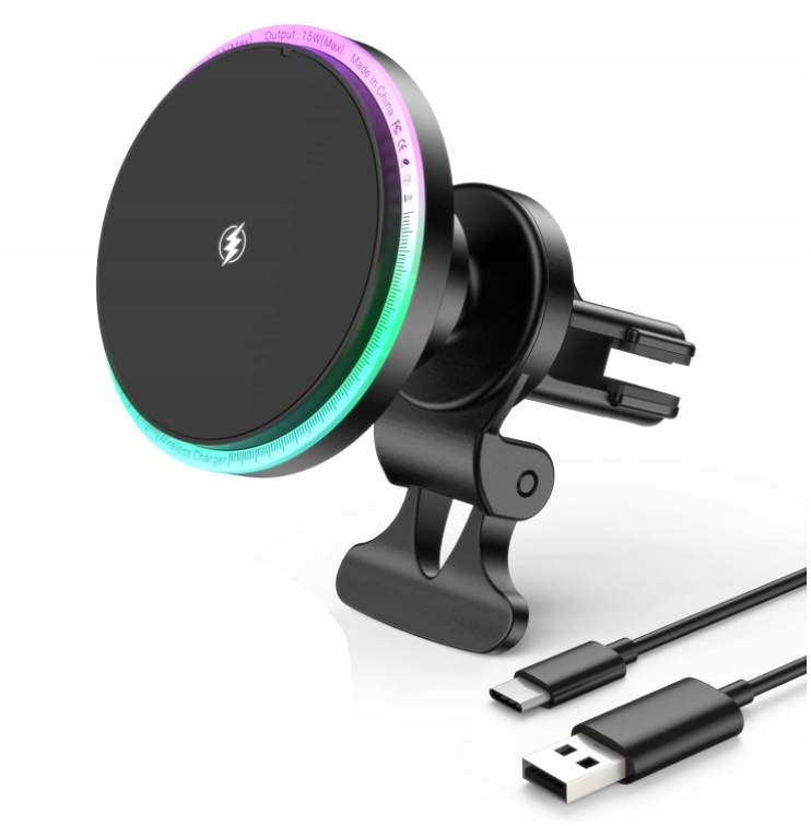 Bezprzewodowa Ładowarka Samochodowa Magnetyczna Magsafe Led 2655