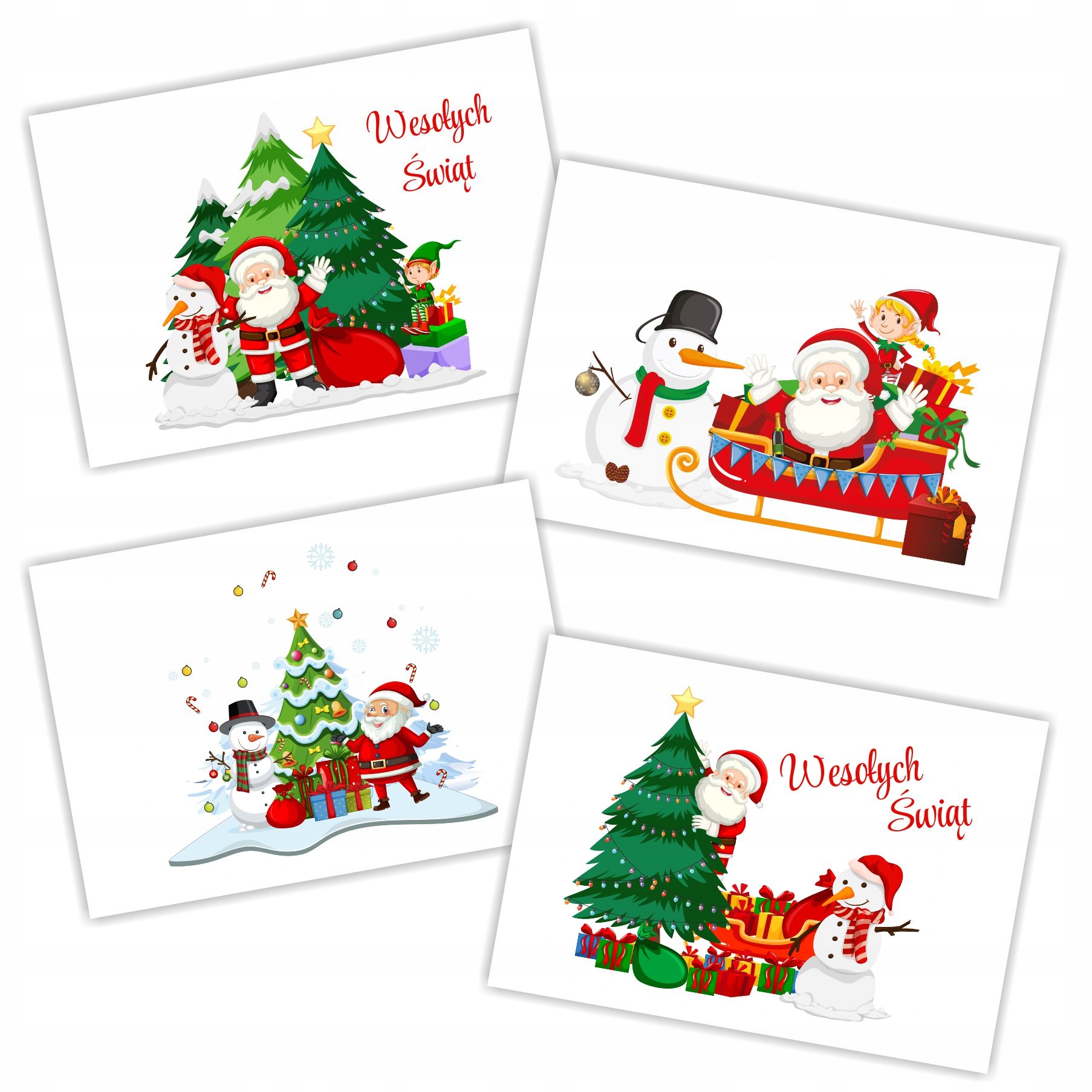 Vánoční obálky na peníze, přání k Vánocům – 4 ks