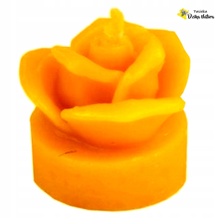 

Świeczka z wosku pszczelego podgrzewacz róża