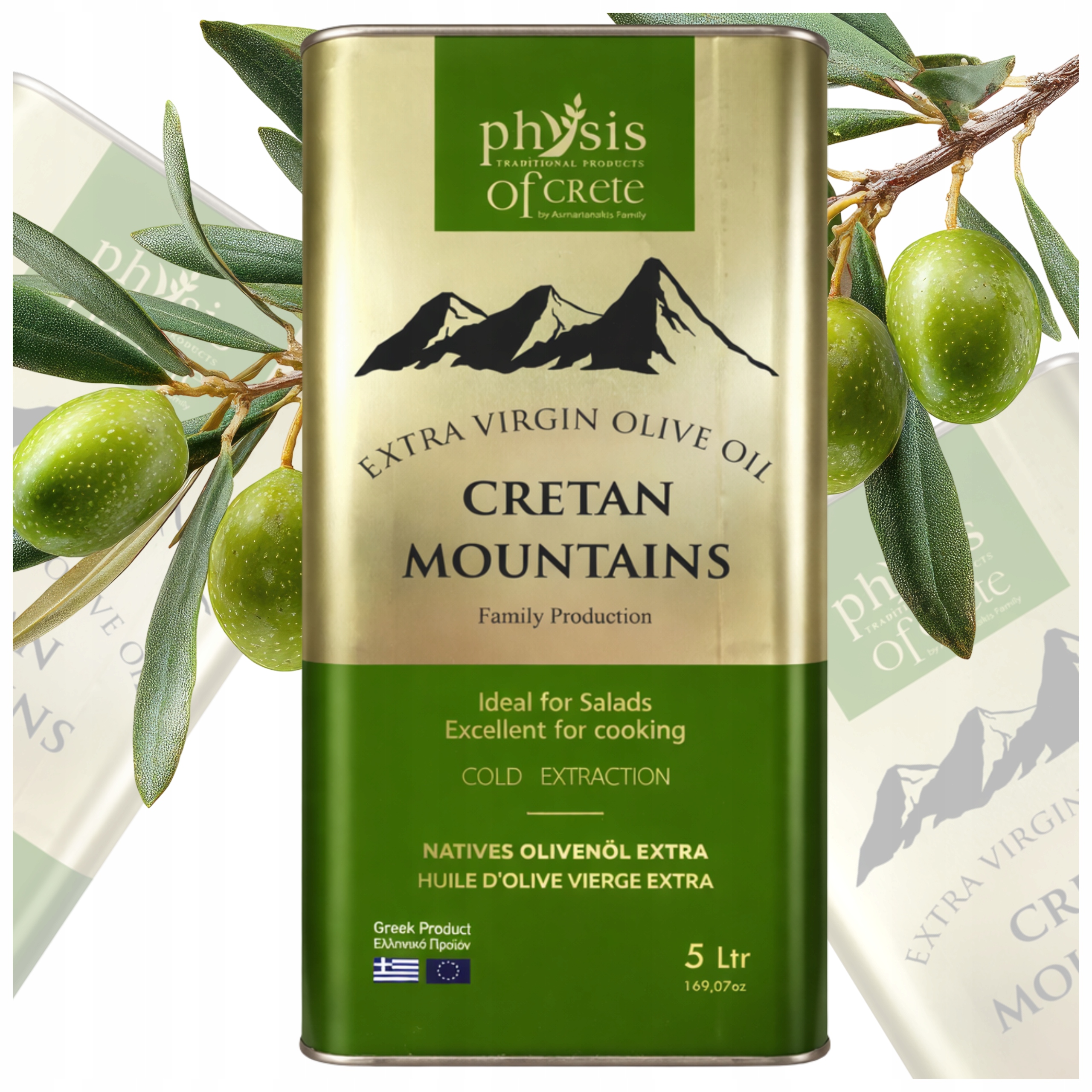 Oliwa Z Oliwek Extra Virgin Grecka 5L Cretan Mountains Koroneiki Physis