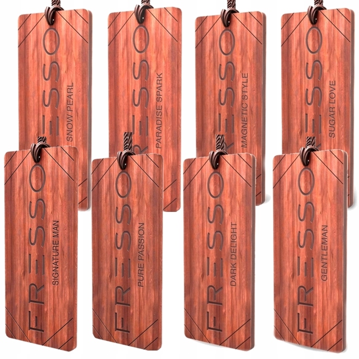 FRESSO zapach zawieszka samochodowa x8 szt ZESTAW