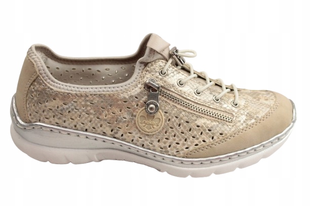 Rieker L3252-92 Dámské zlaté polobotky vel. 38 Pohodlné