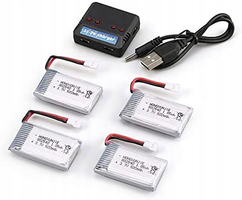 

4 szt Akumulatory Lipo 3.7v 500mAh Syma X5 X5C Rc