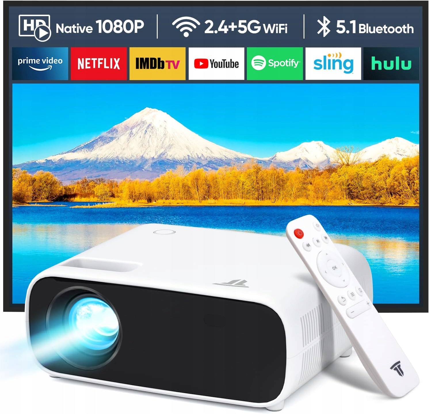 Vysoce výkonný projektor Zdk 2025, projektor s WiFi a Bluetooth PS5