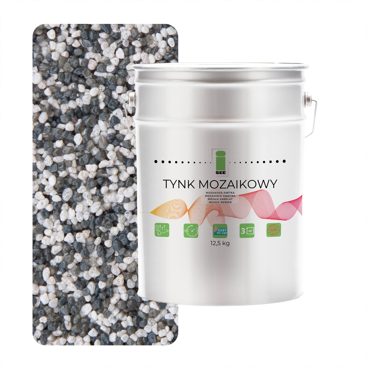 Mozaiková Omítka Světle Šedá Marmolit Třída 1 Mozaika 12,5 Kg Výrobce