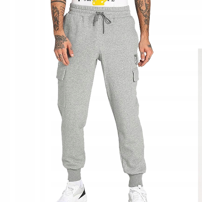 Puma pánské šedé zateplené tepláky s kapsami 532124 02 XL