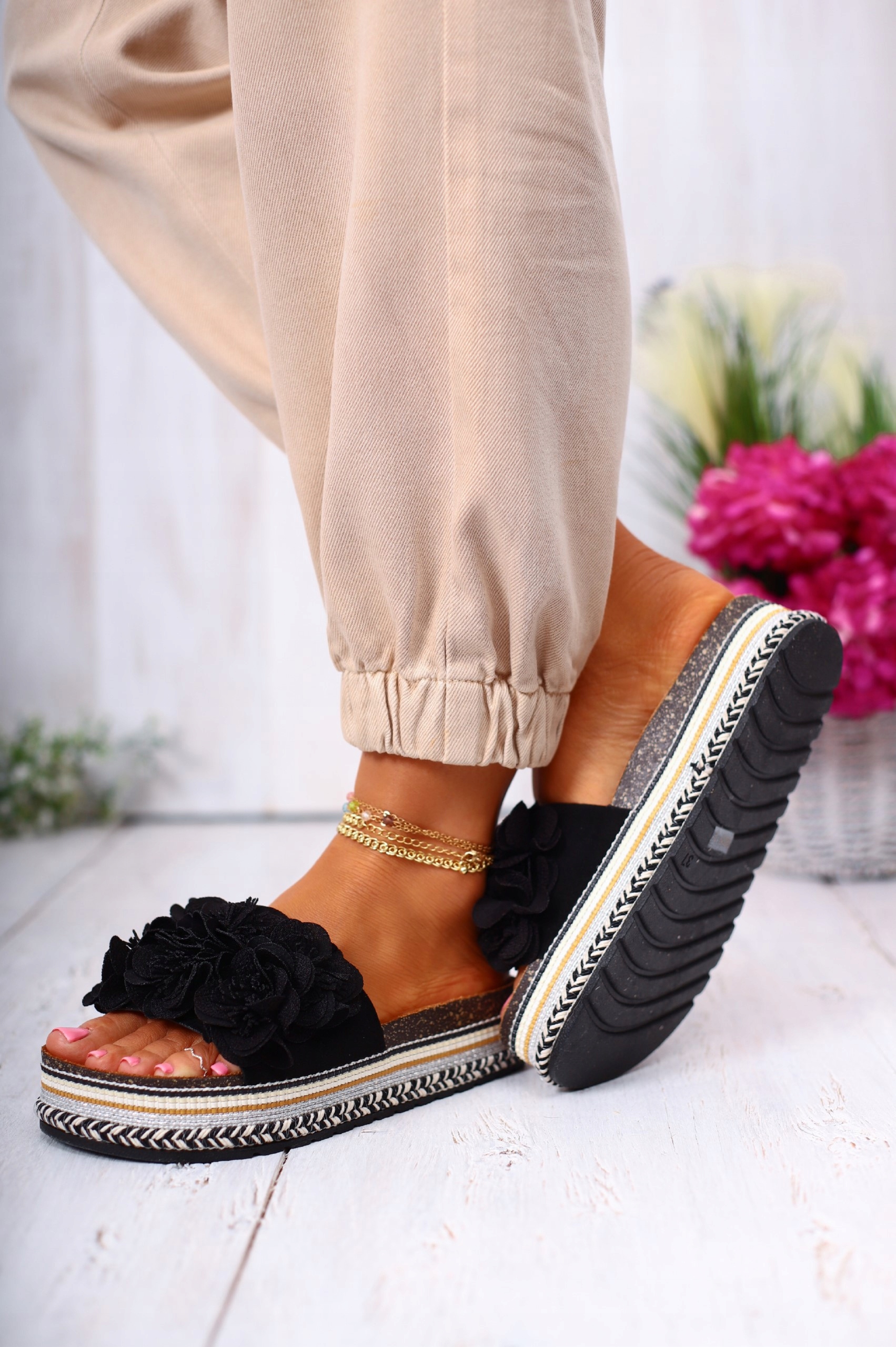 DAMSKIE KLAPKI LETNIE ELEGANCKIE WYGODNE NA CO DZIEŃ Długość wkładki 24.5 cm