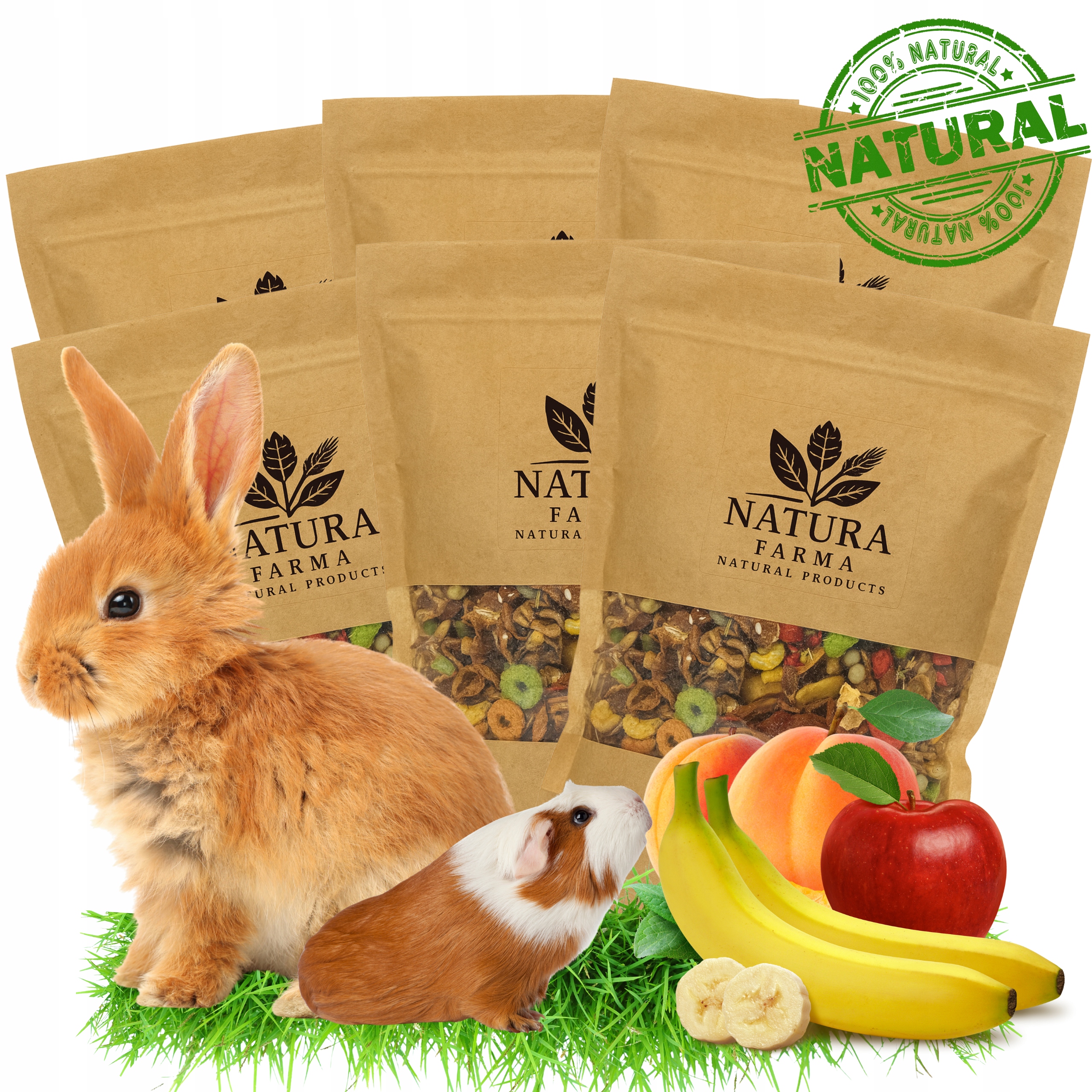 Ovocné Pamlsky Přírodní Směs Pro Králíka 3 Kg Natura Farma