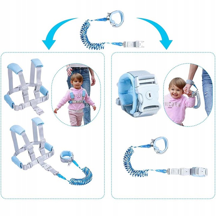 2 w 1 SMYCZ na RĘKĘ OPASKA SZELKI BEZPIECZEŃSTWA Kod producenta BEDEE101