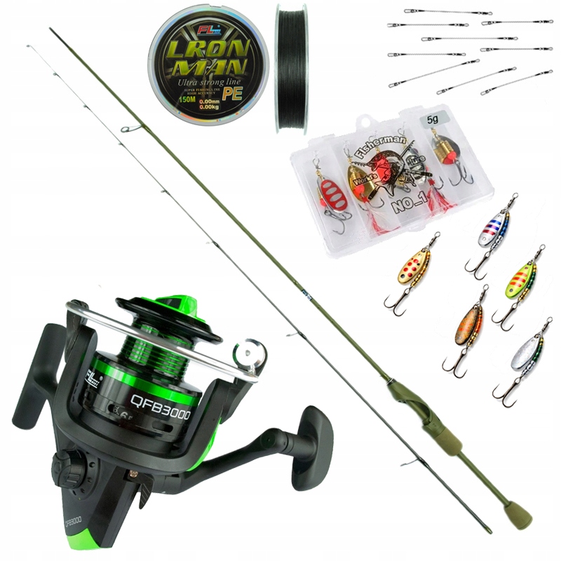 ultralehký Rybářský Set spinning Rybářský 67g naviják plechy Na Okouna