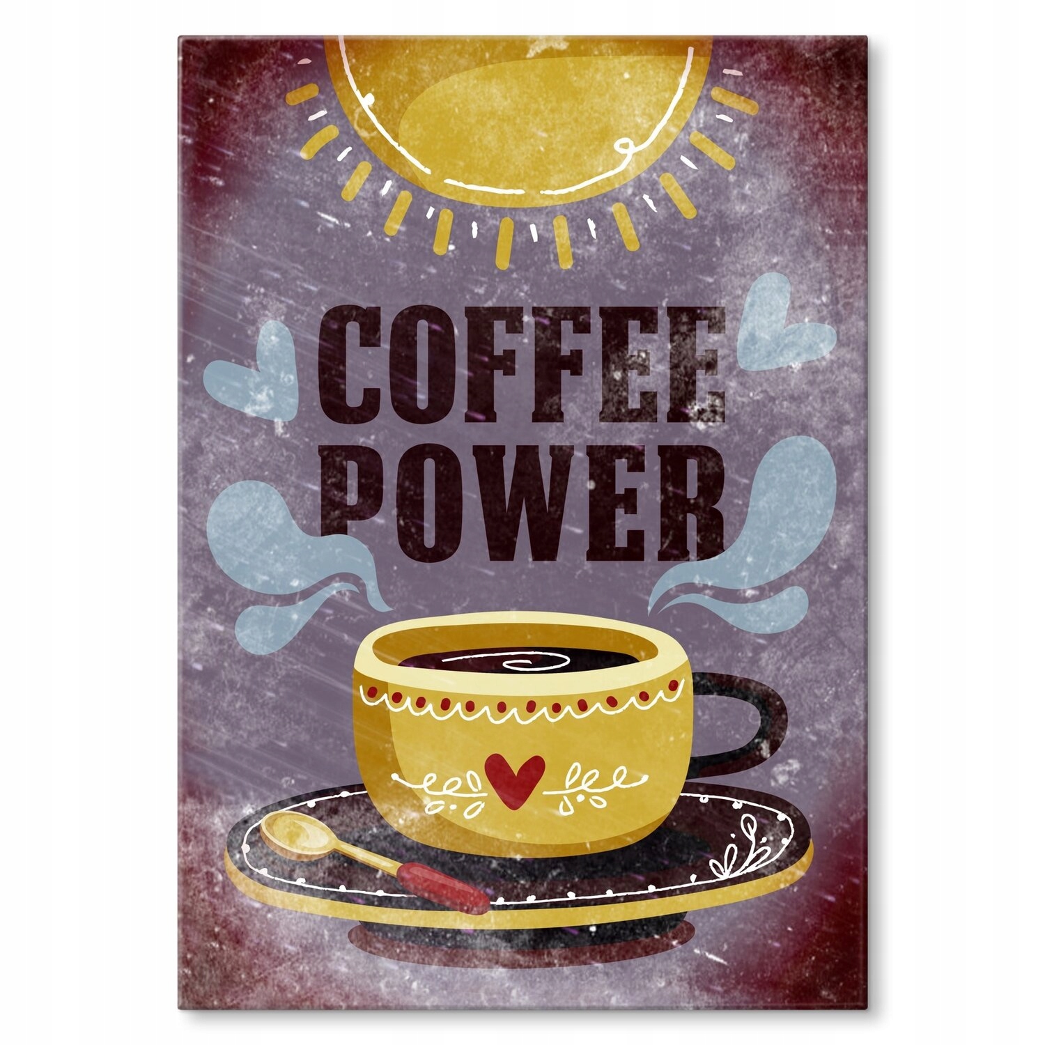 Kovový plakát Coffee power Dárek 42 x 59 cm