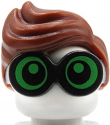 

Lego włosy figurki - męskie, brązowe z okularami