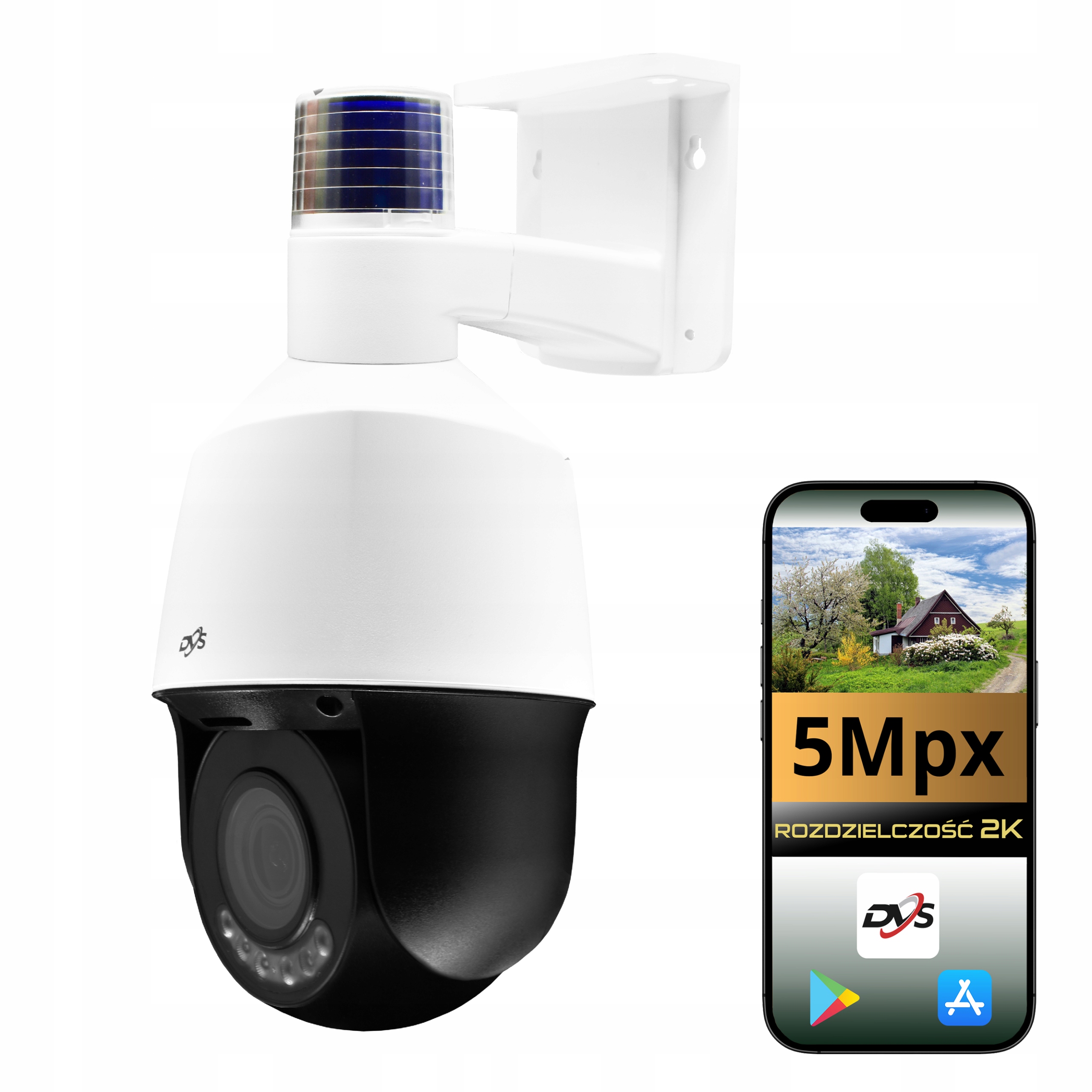 Otočná Kamera Ip PoE 5MPX Zoom Optická Funkcia Sledovania Ai Odpudzovanie