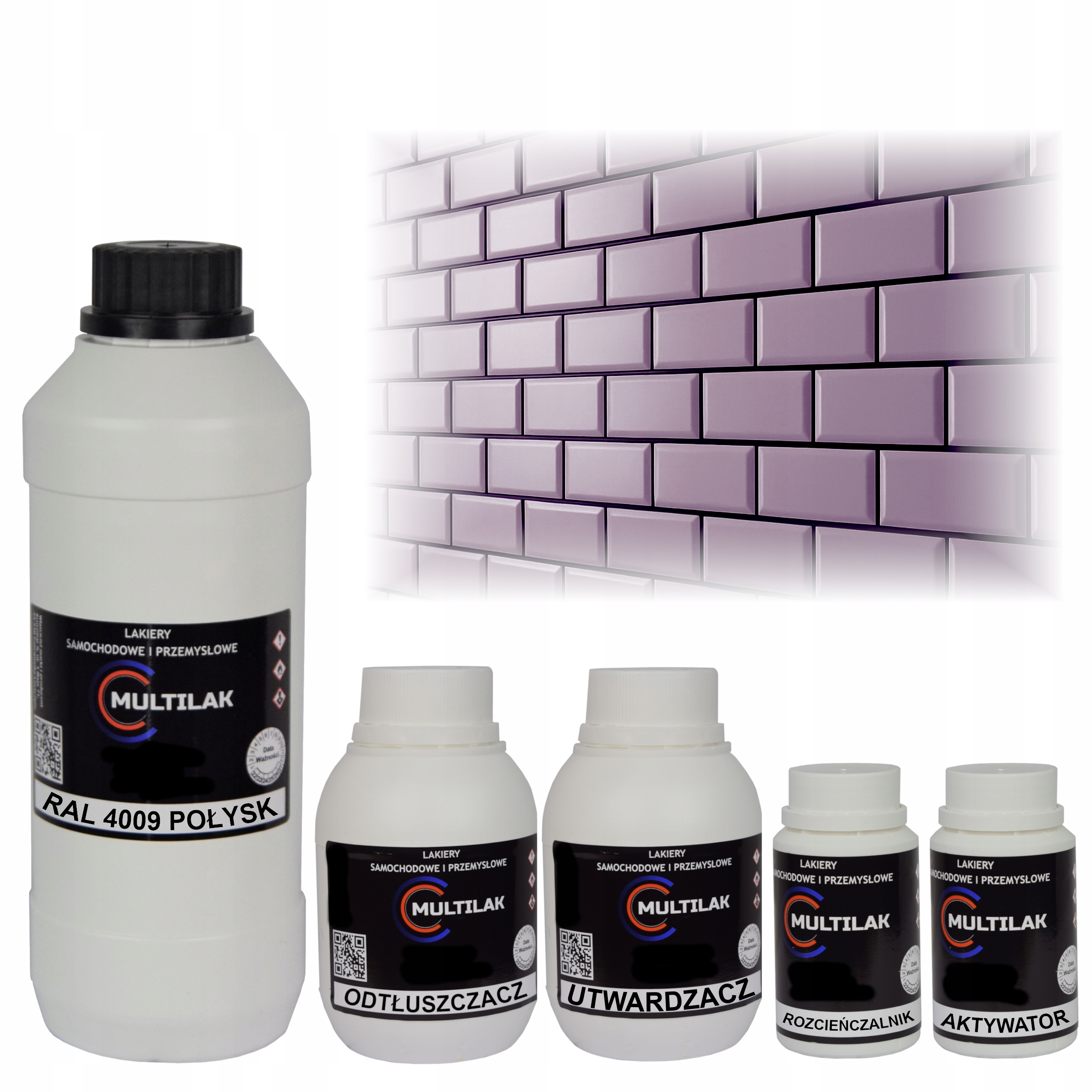 Lak farba Ral 4009 na glazúru dlaždíc a dlaždíc na valček, štetec 1L Lesk