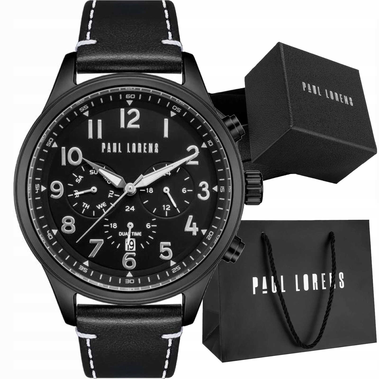 Pánské hodinky Paul Lorens PL20011A-1A5 Denní Čas Datumovka
