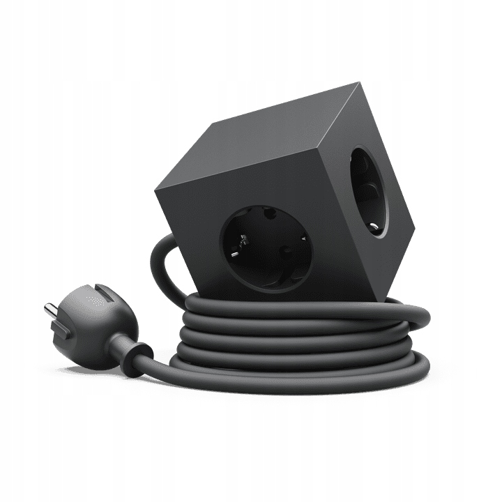 Zásuvková lišta s magnetickou základnou, 1,8 m, černá, Avolt