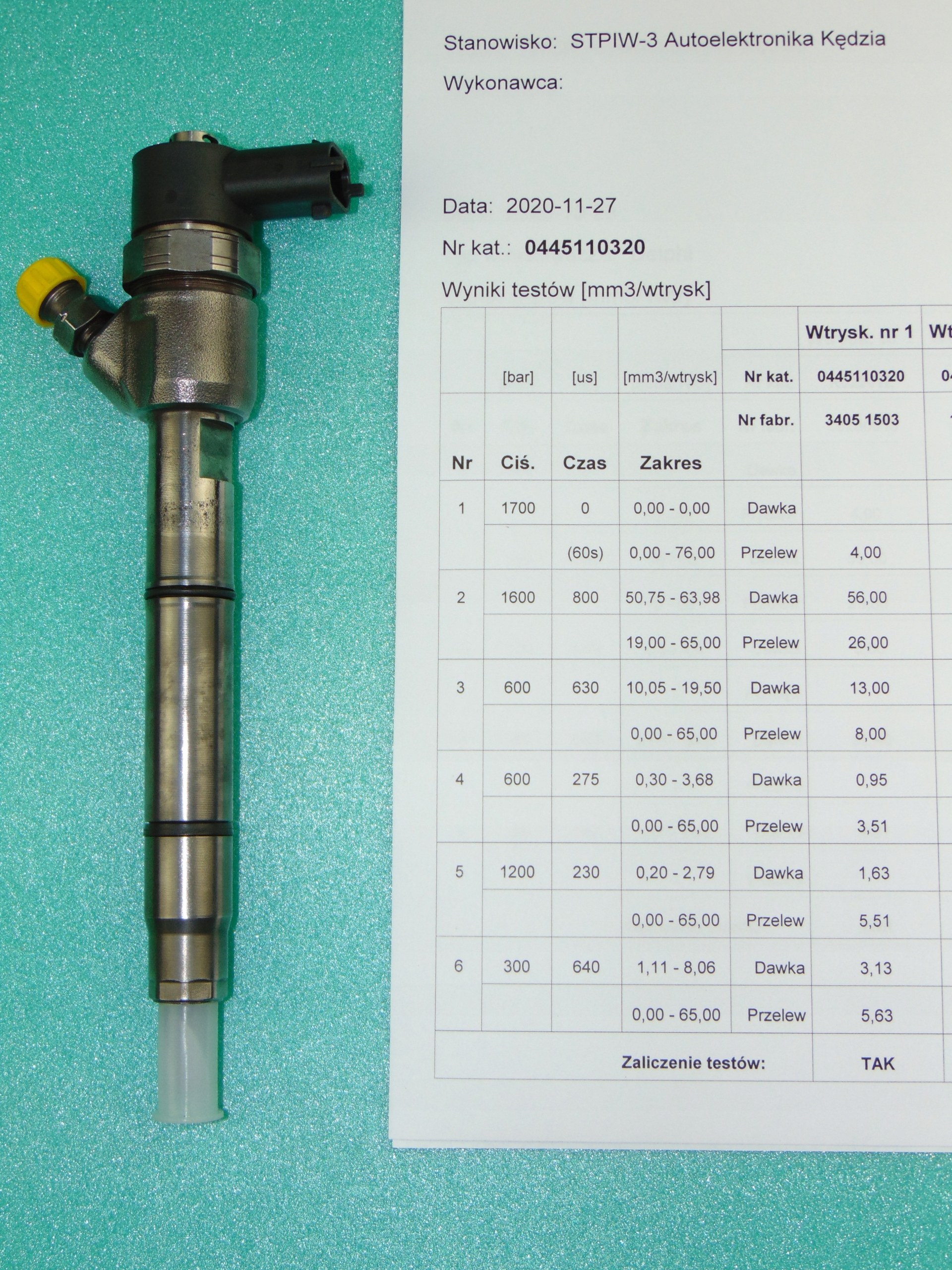 Wtryski Kia Ceed 1,6CRDI 0445110320 Sprawdzone!! GWARANCJA!!!