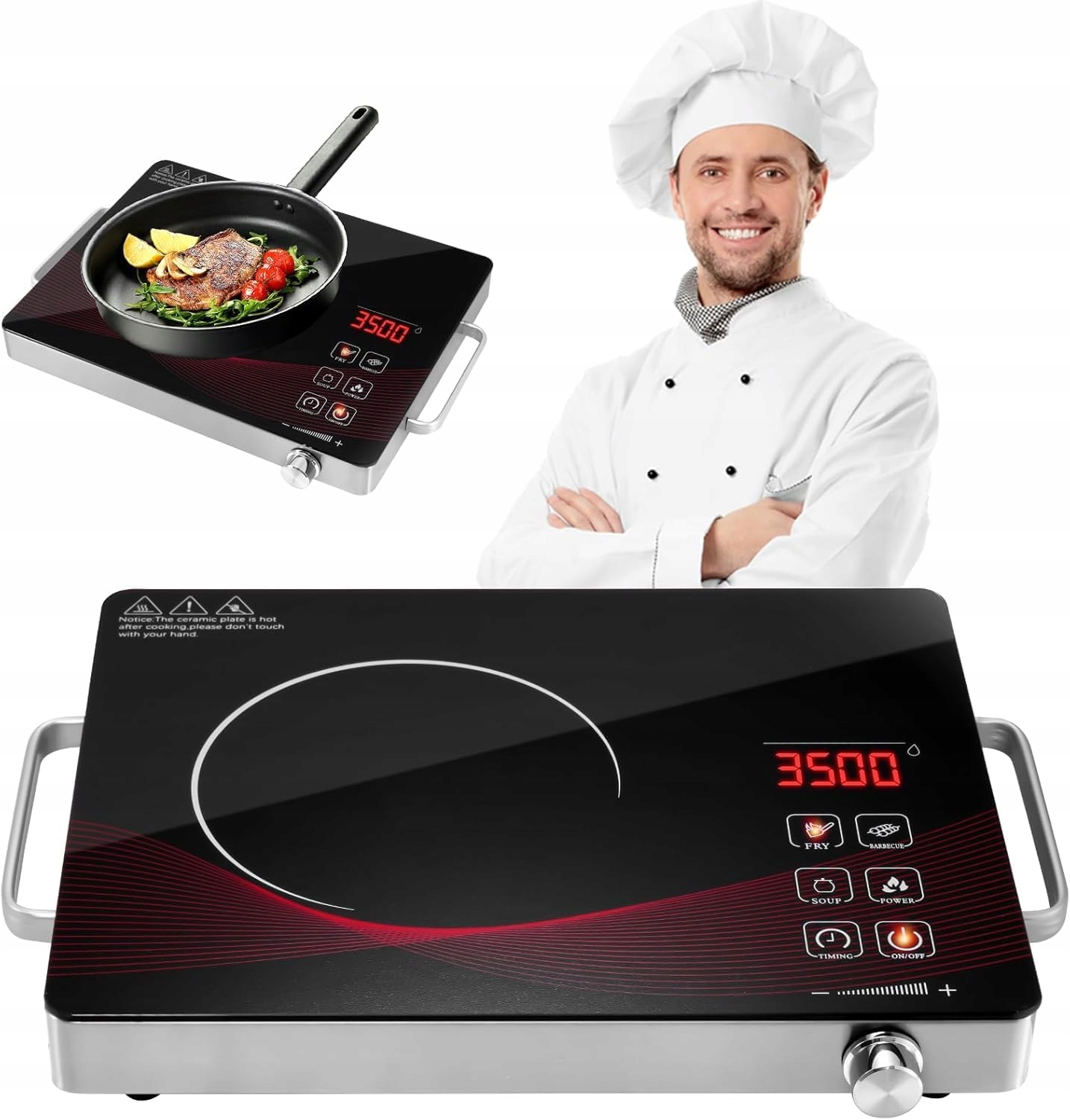 Płyta Indukcyjna Kuchenka Elektryczna 3500W Timer