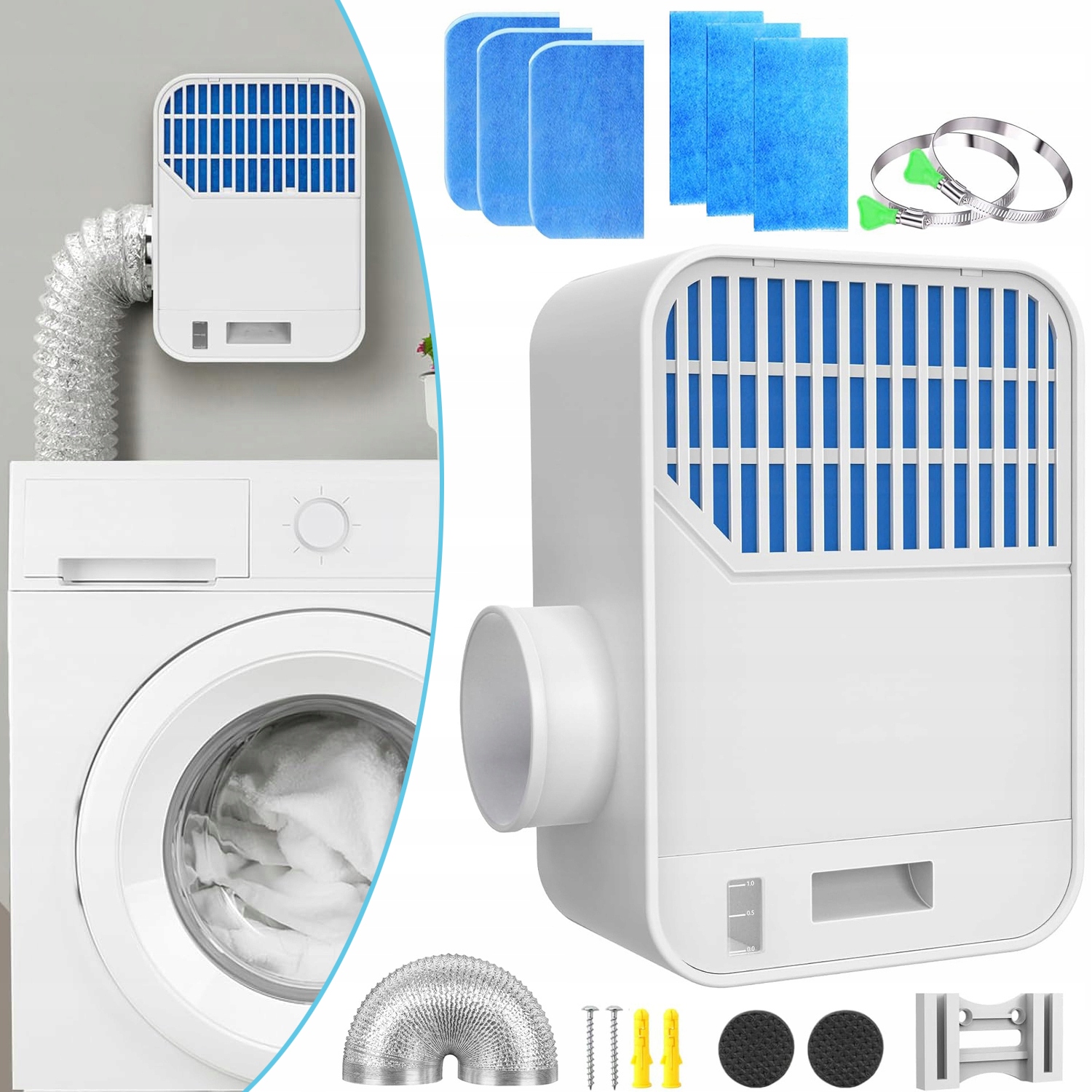 Zestaw Wewnętrzna Kratka Wentylacyjna Odpowietrznik Do Suszarki Wewnętrznej