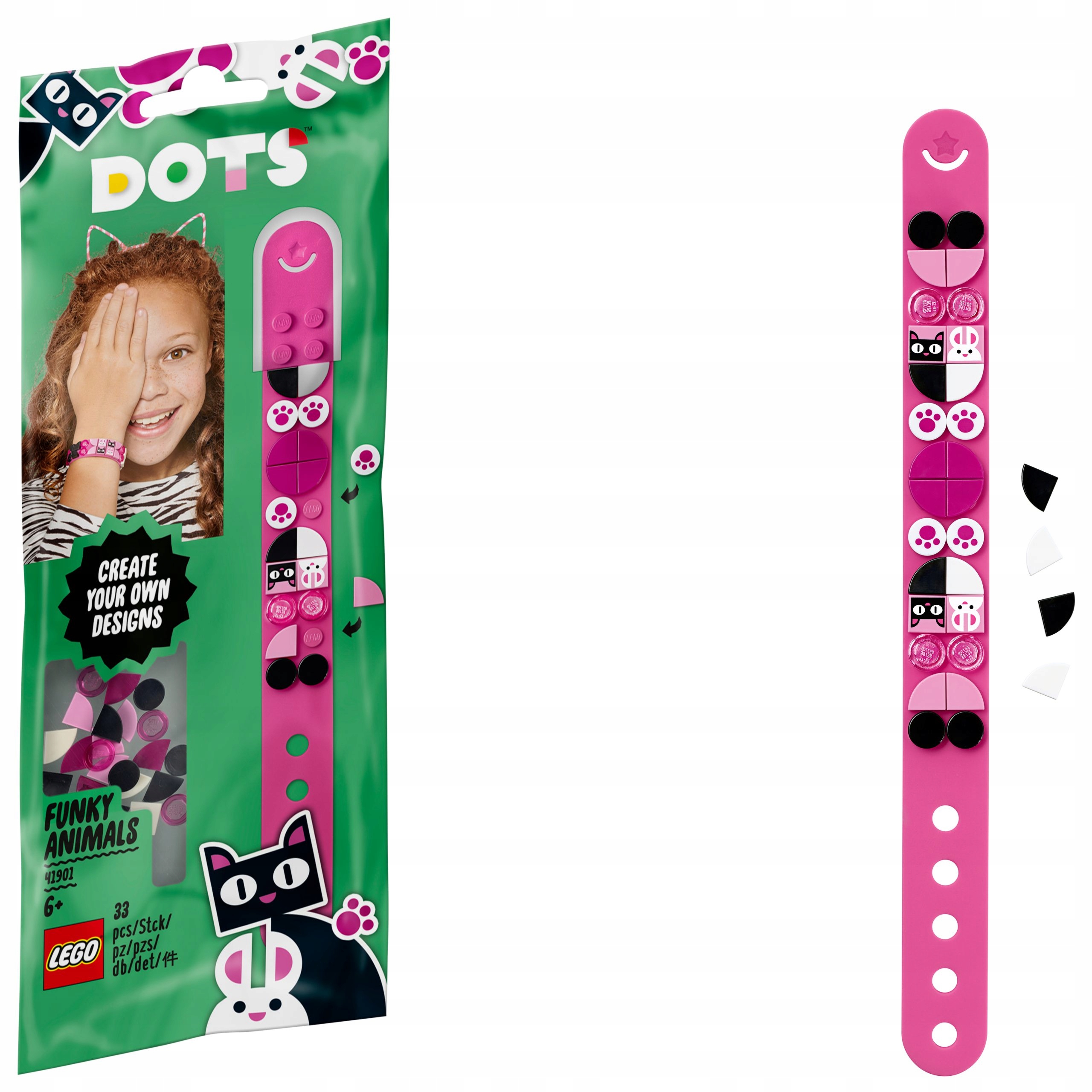 Lego Dots Bransoletka ze stylowymi zwierzakami 41901