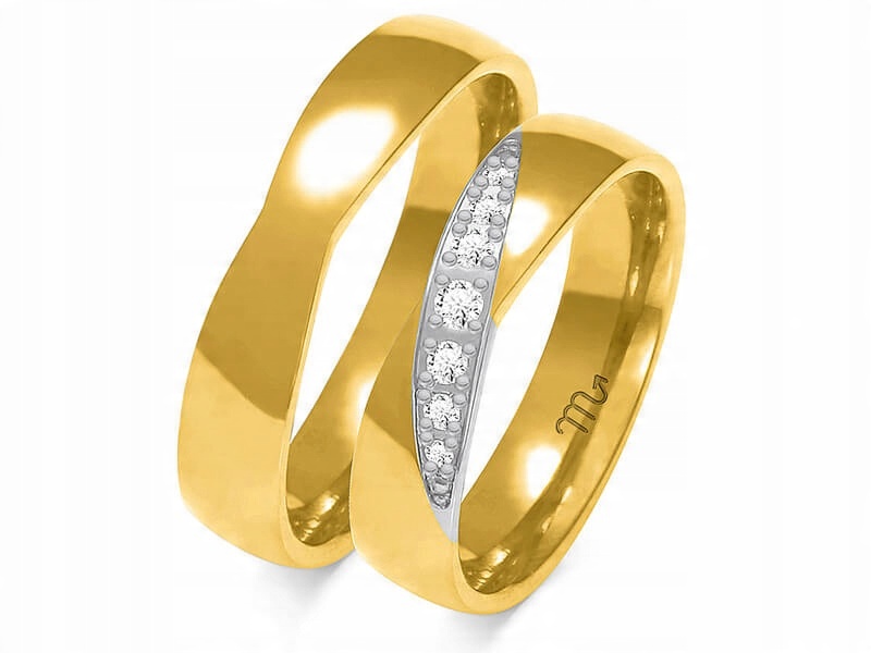 

Obrączka ze złota ślubna 14K ślub 585 r 32 33 34