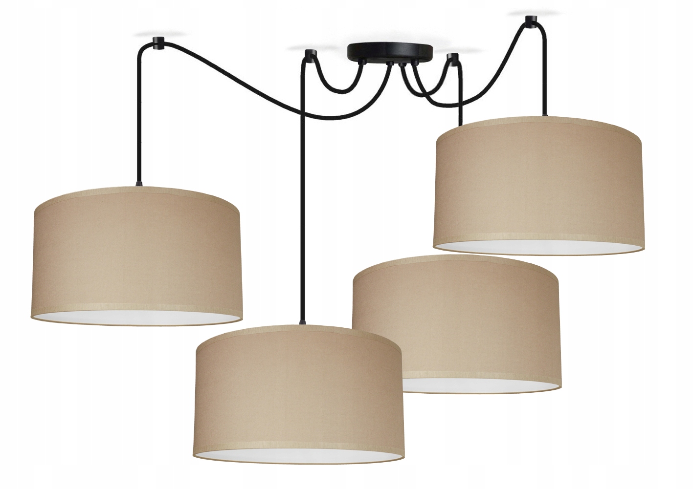 Závěsná stropní lustrová lampa Abażur 4 stropní lustry do obývacího pokoje