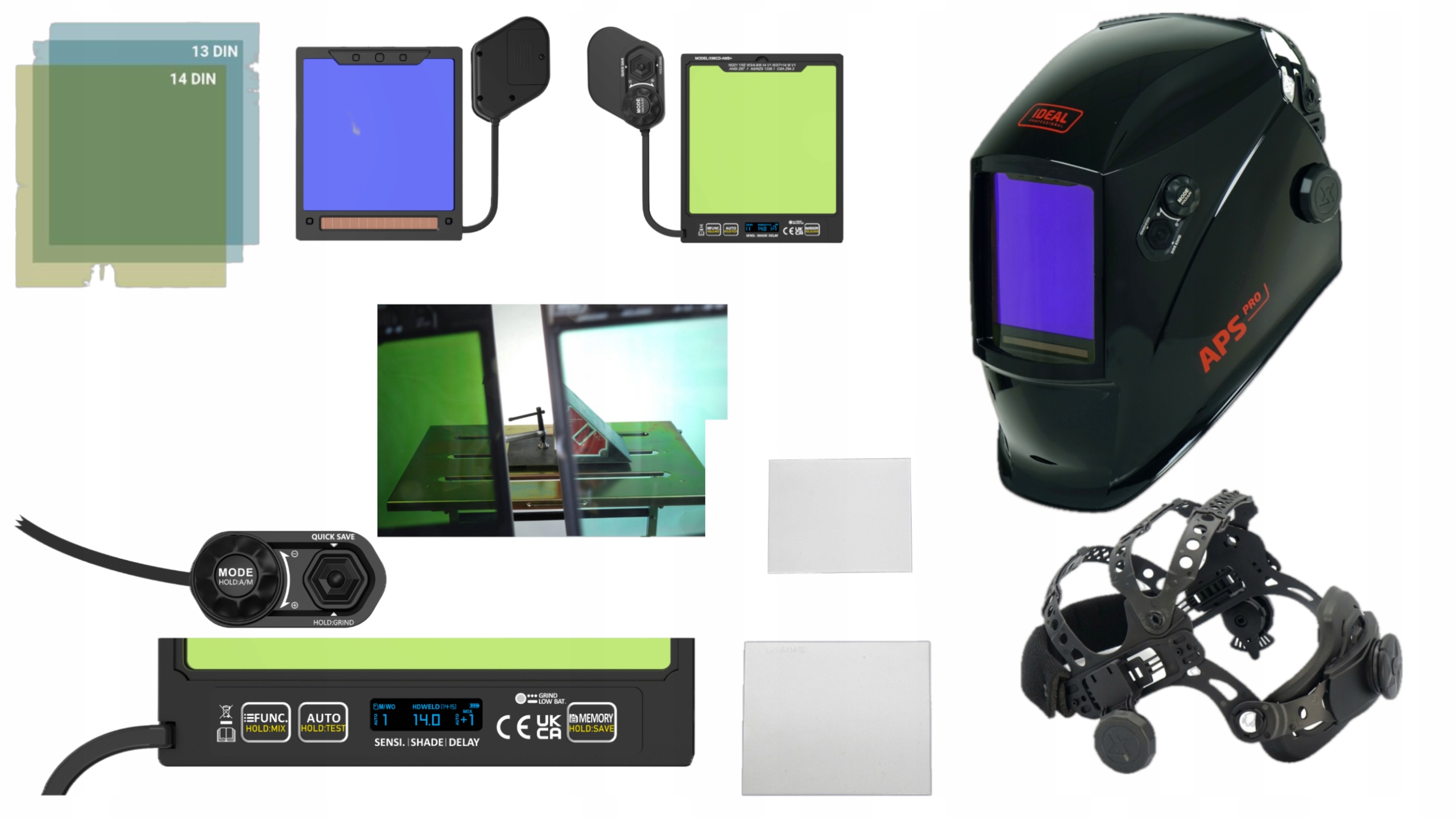 Przyłbica spawalnicza automatyczna Aps Pro X99CD Black TrueView+