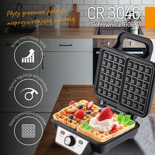 Gofrownica Camry CR 3046 1600W - Chrupiące Gofry w Minutę!