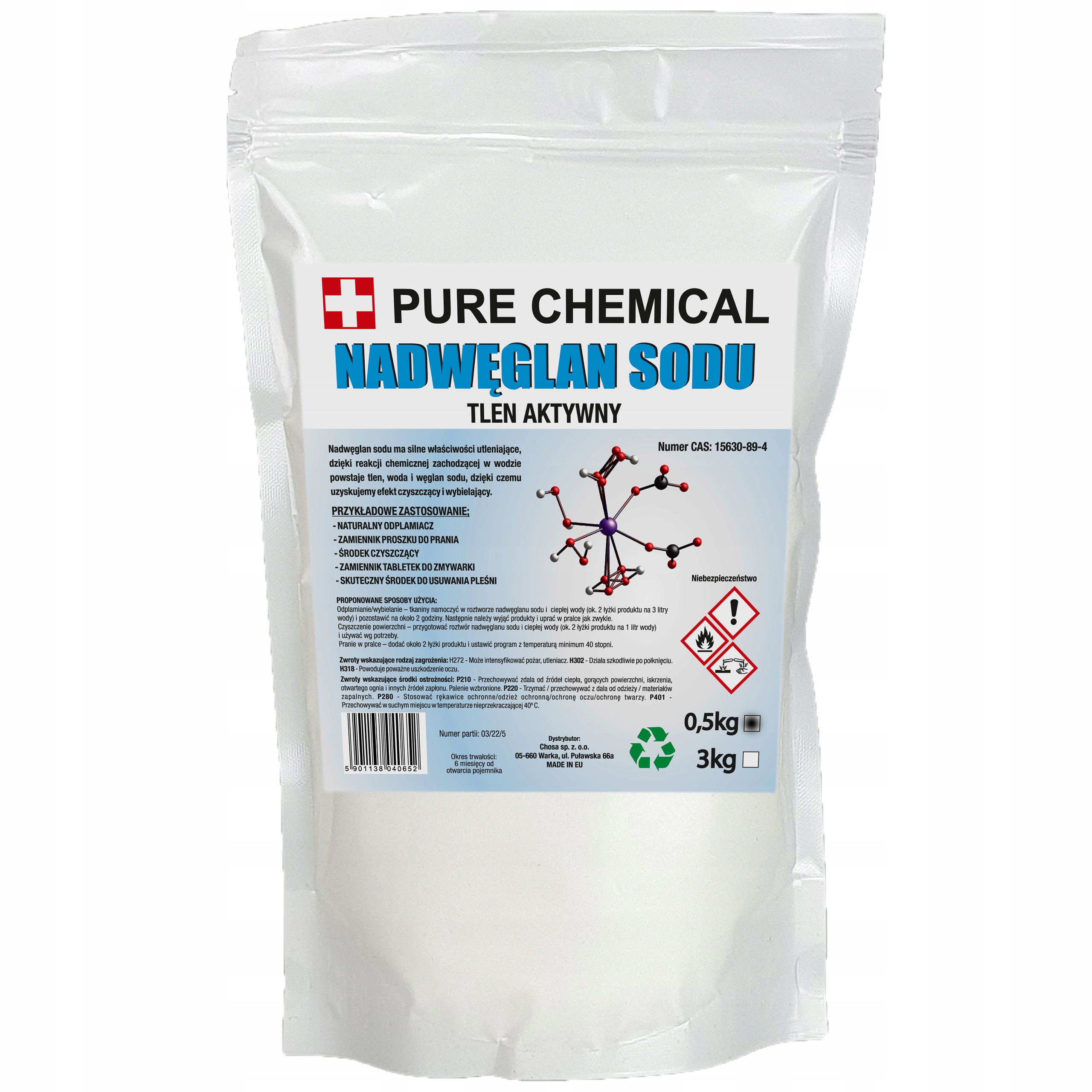 

Nadwęglan Sodu Aktywny Tlen Czyszczen Pranie 0,5kg
