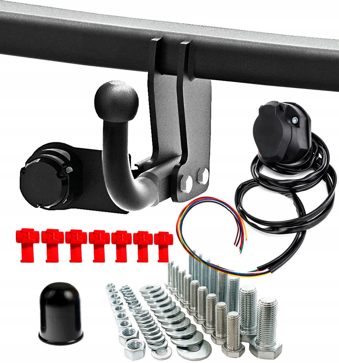 HAK HOLOWNICZY VW Touran I mk1 minivan od 2003-2015r +WIĄZKA 7pin