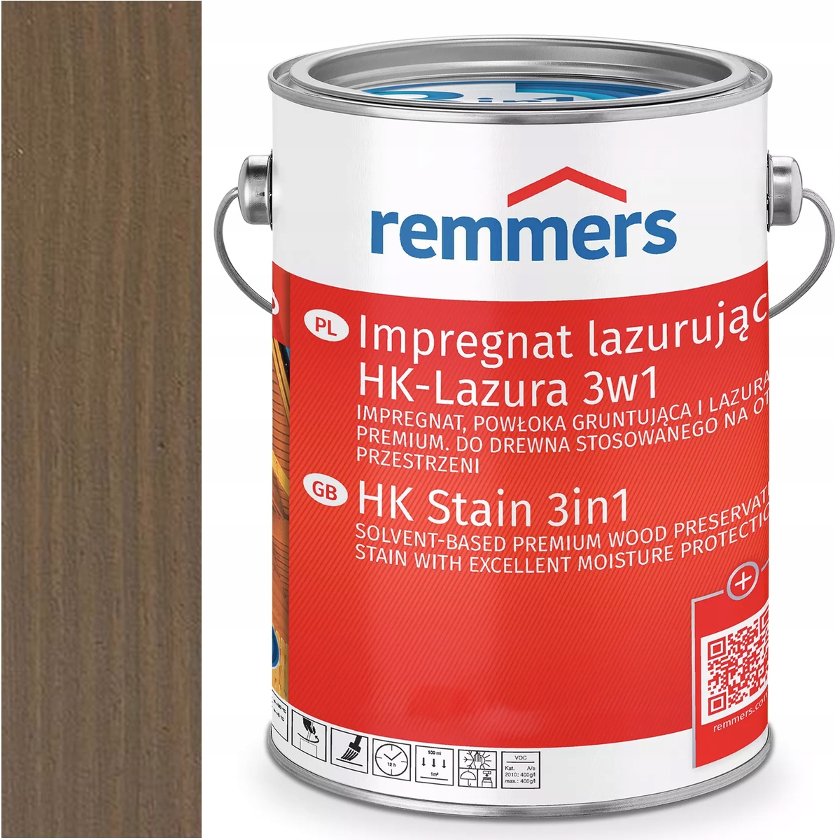 Remmers HK-Lasur Grey-Protect Ochranná lazúra na drevo Šedá Toskánsky 2,5L
