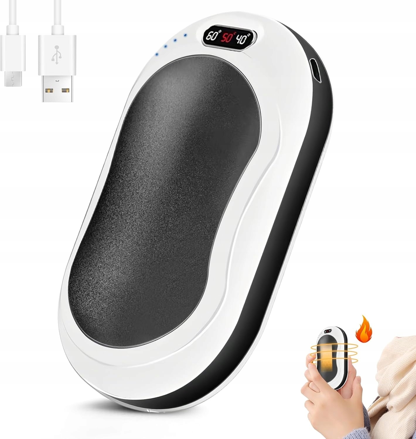 elektrický ohřívač rukou, 6000 mAh, nabíjení přes Usb, přenosný