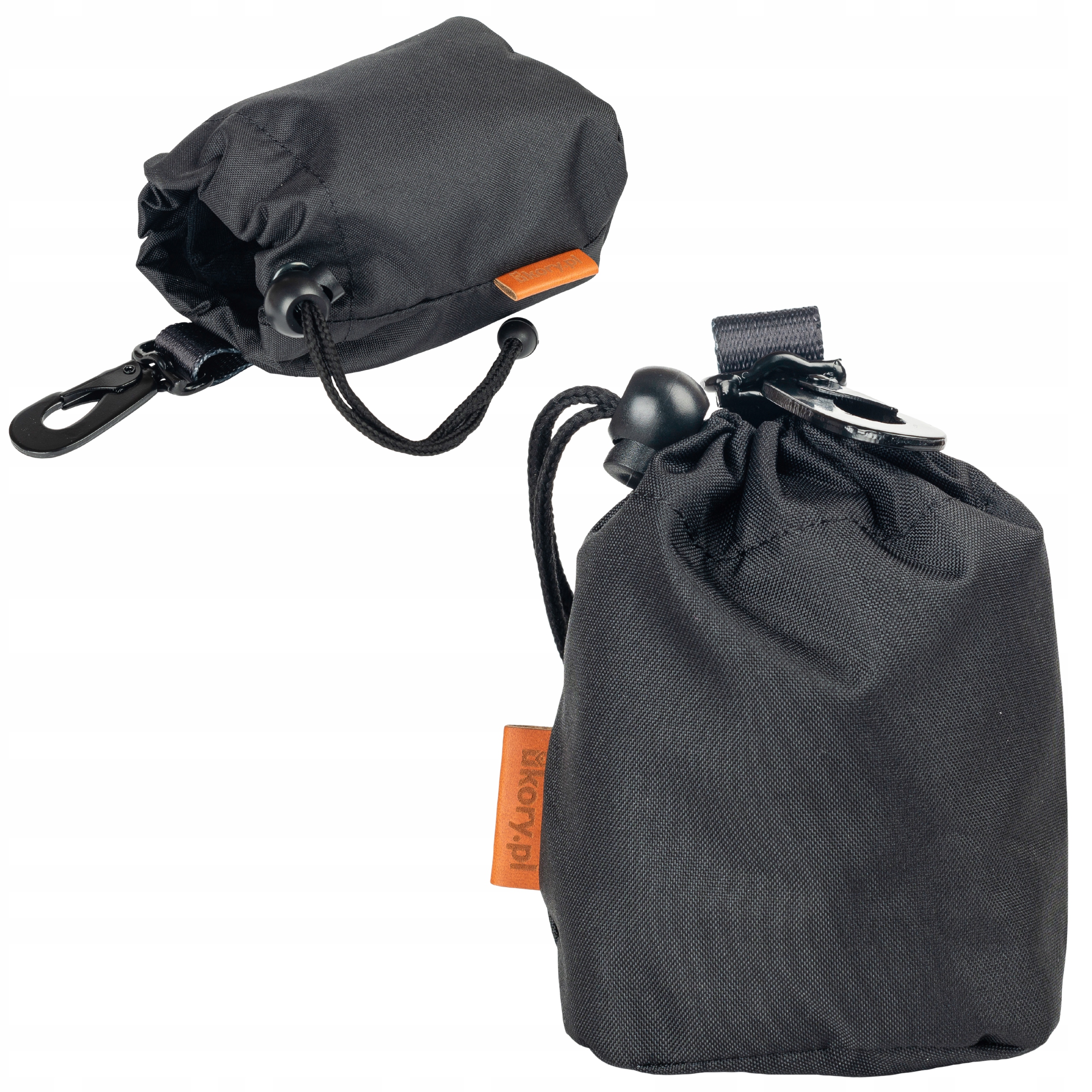 Levně Černá Látková taška na pamlsky pro psy Ukory Klasická