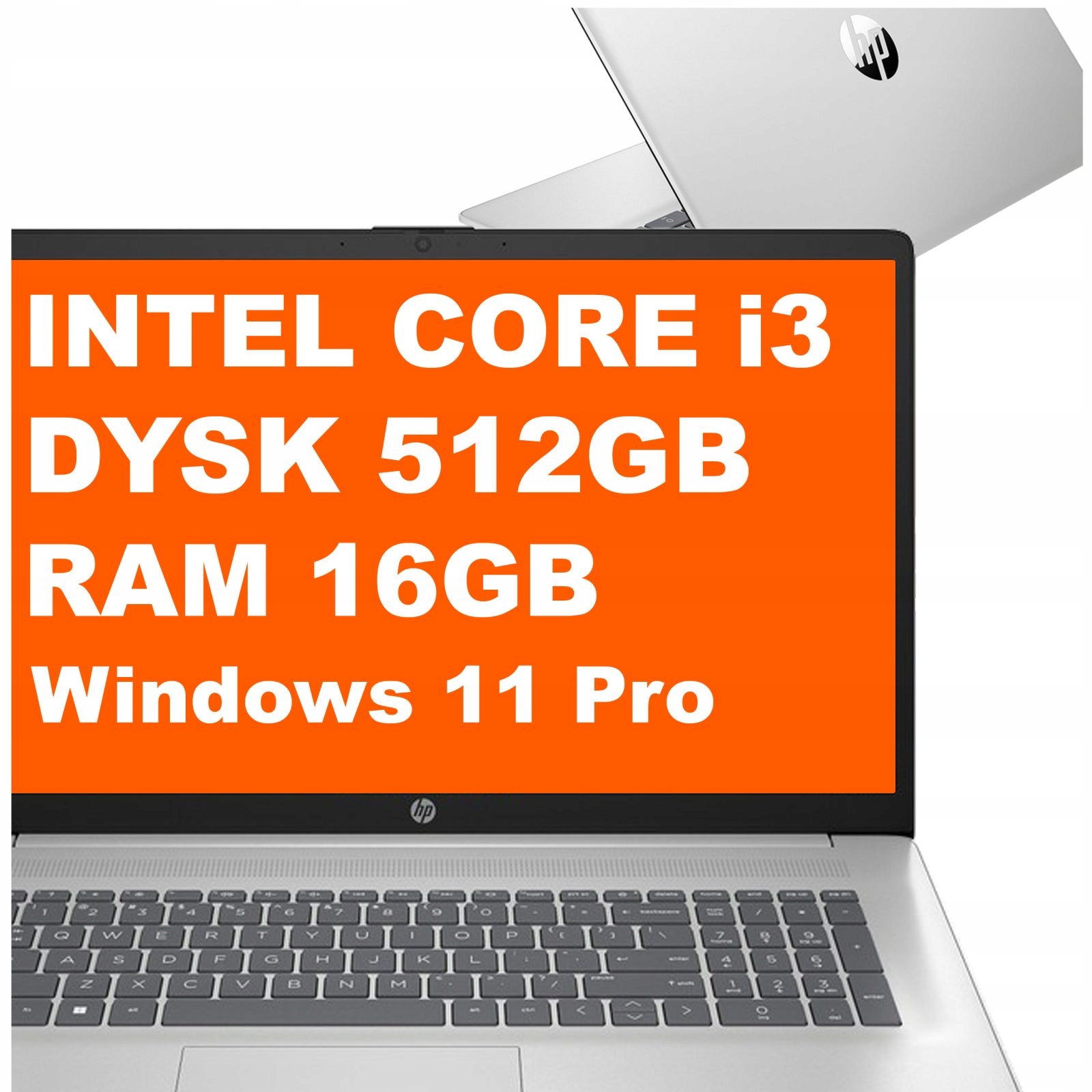 Hp Notebook 17-cn Intel i3-N 16GB 512GB Intel Uhd FullHD Win 11 Pro Stříbrný