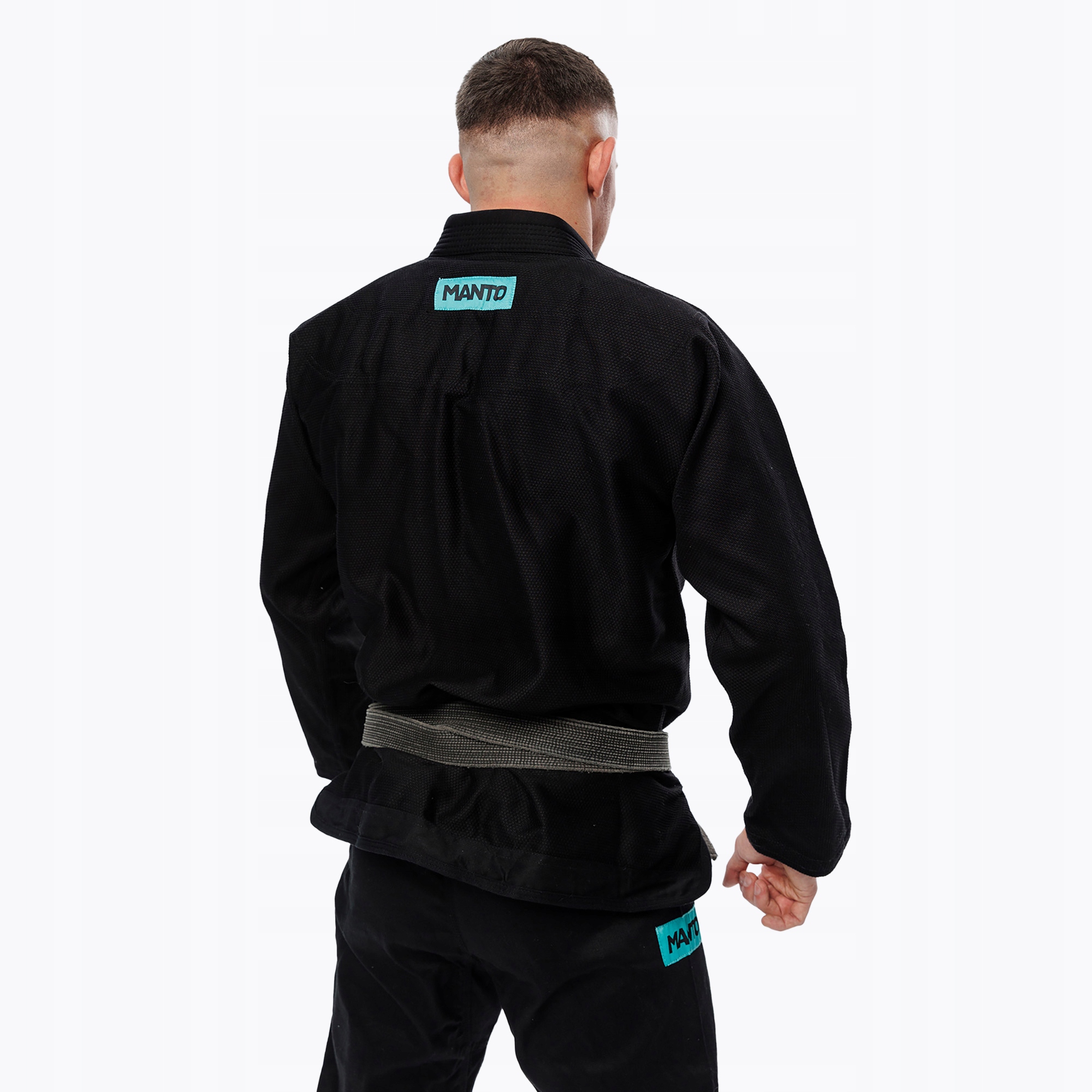 GI do brazylijskiego jiu-jitsu MANTO X5 black/turquoise A3 Rozmiar A3