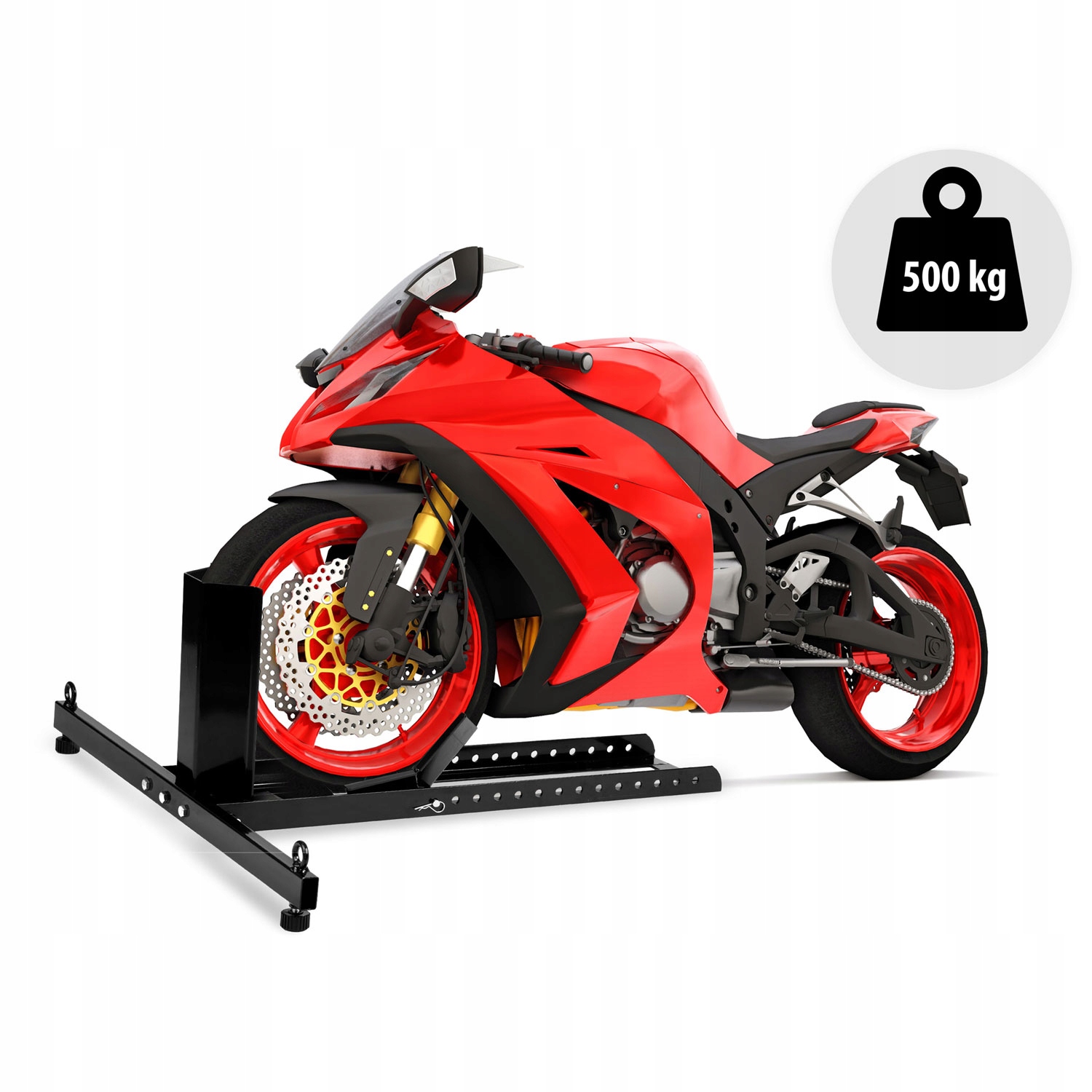 STOJAK MOTOCYKLOWY NA PRZEDNIE KOLO max 500kg