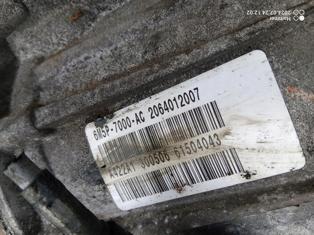 Ford Focus C-MAX 1.6 TDCI Skrzynia Biegów 6M5P-7000-AC Rodzaj skrzyni Brak informacji