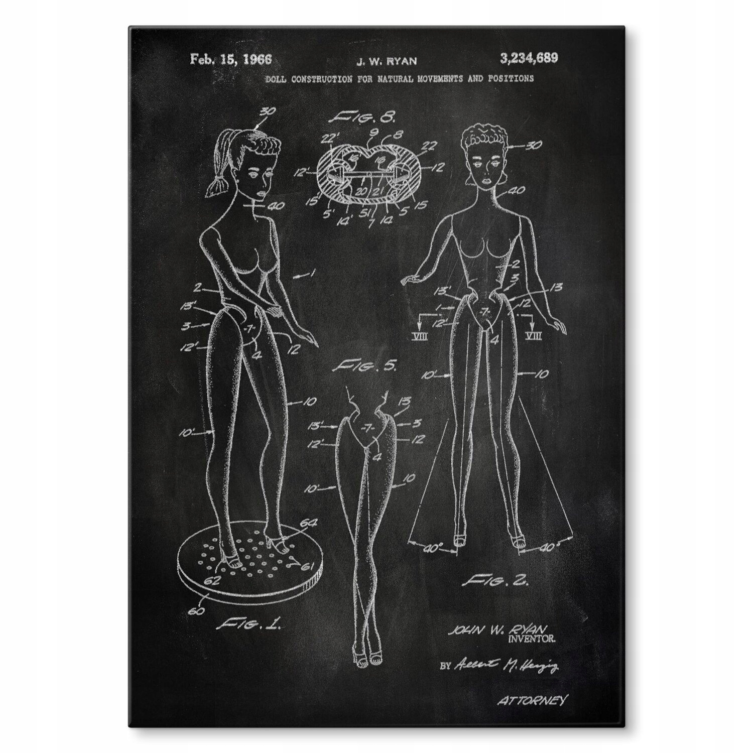 Kovový plakát Barbie Doll Slate Szyld Plech 30 x 42 cm Dárek