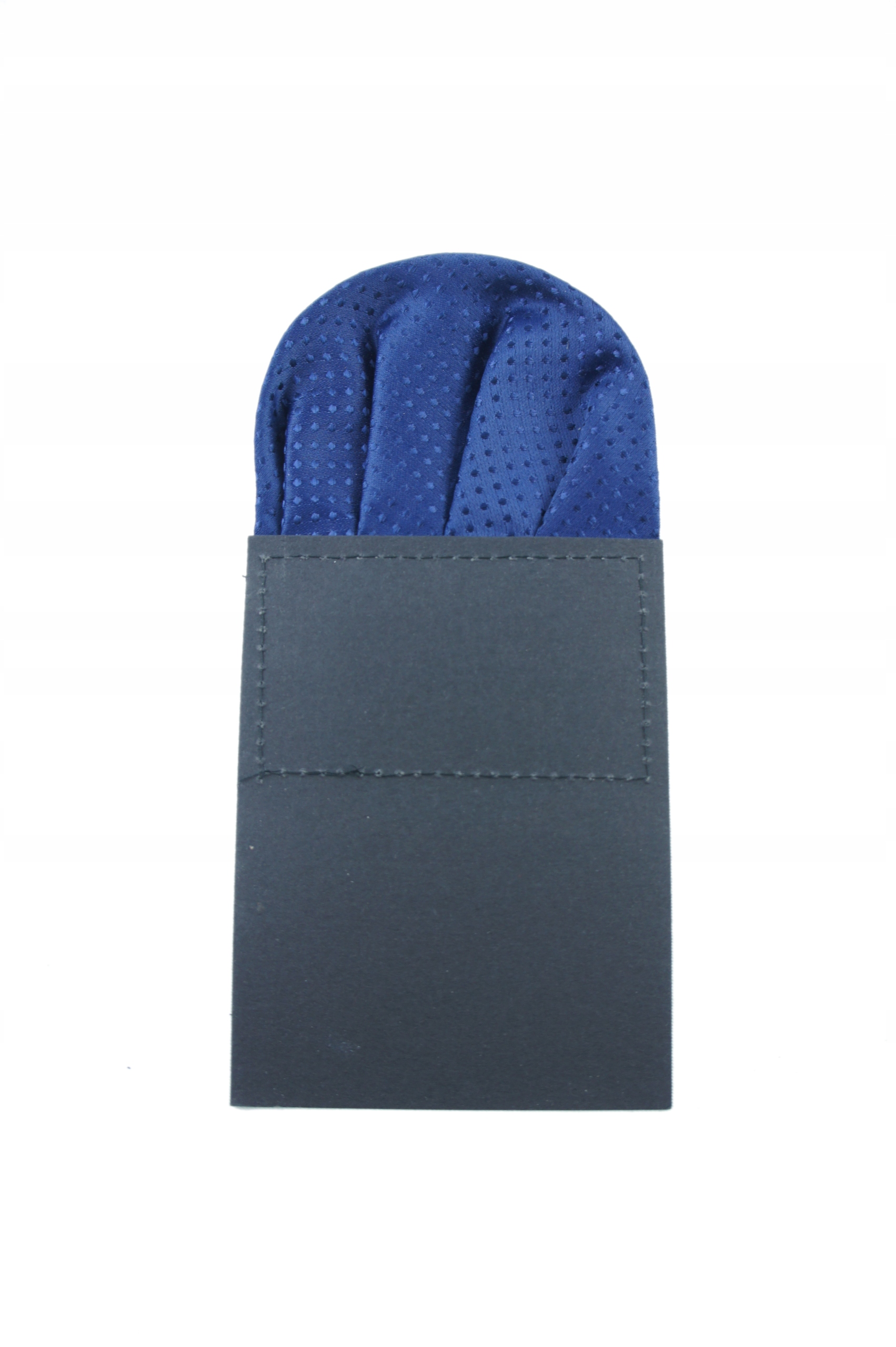 Granatowa Poszetka gotowa do marynarki kieszonki GROSZKI