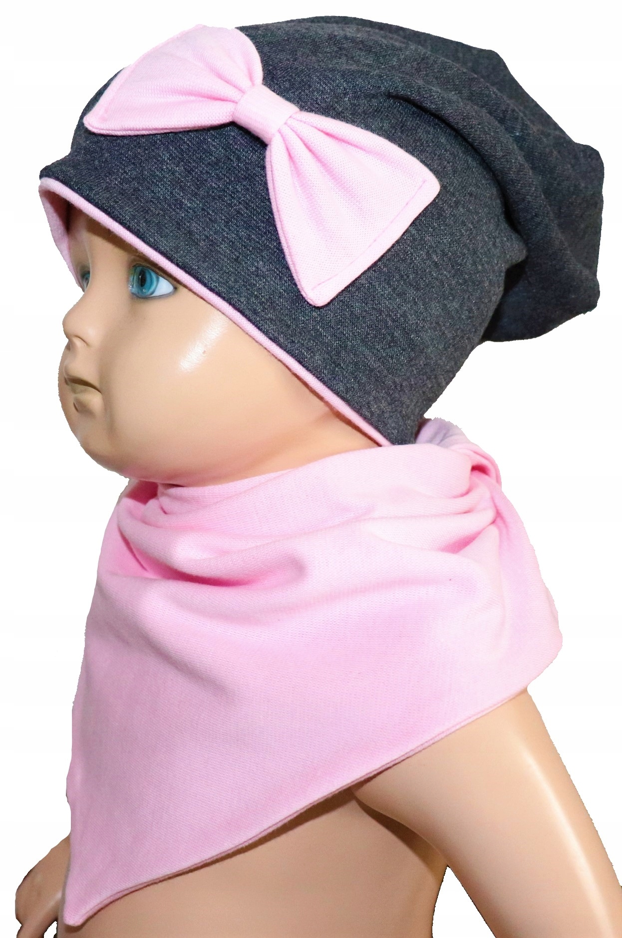 

Czapka i Chusta Komplet Dziewczynka Bawełna 44-56