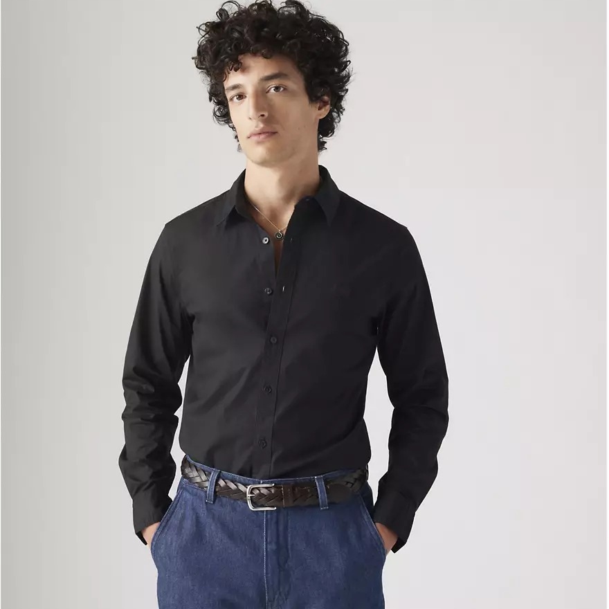 Levis Černá Klasická Pánská Košile S Dlouhým Rukávem 7AA