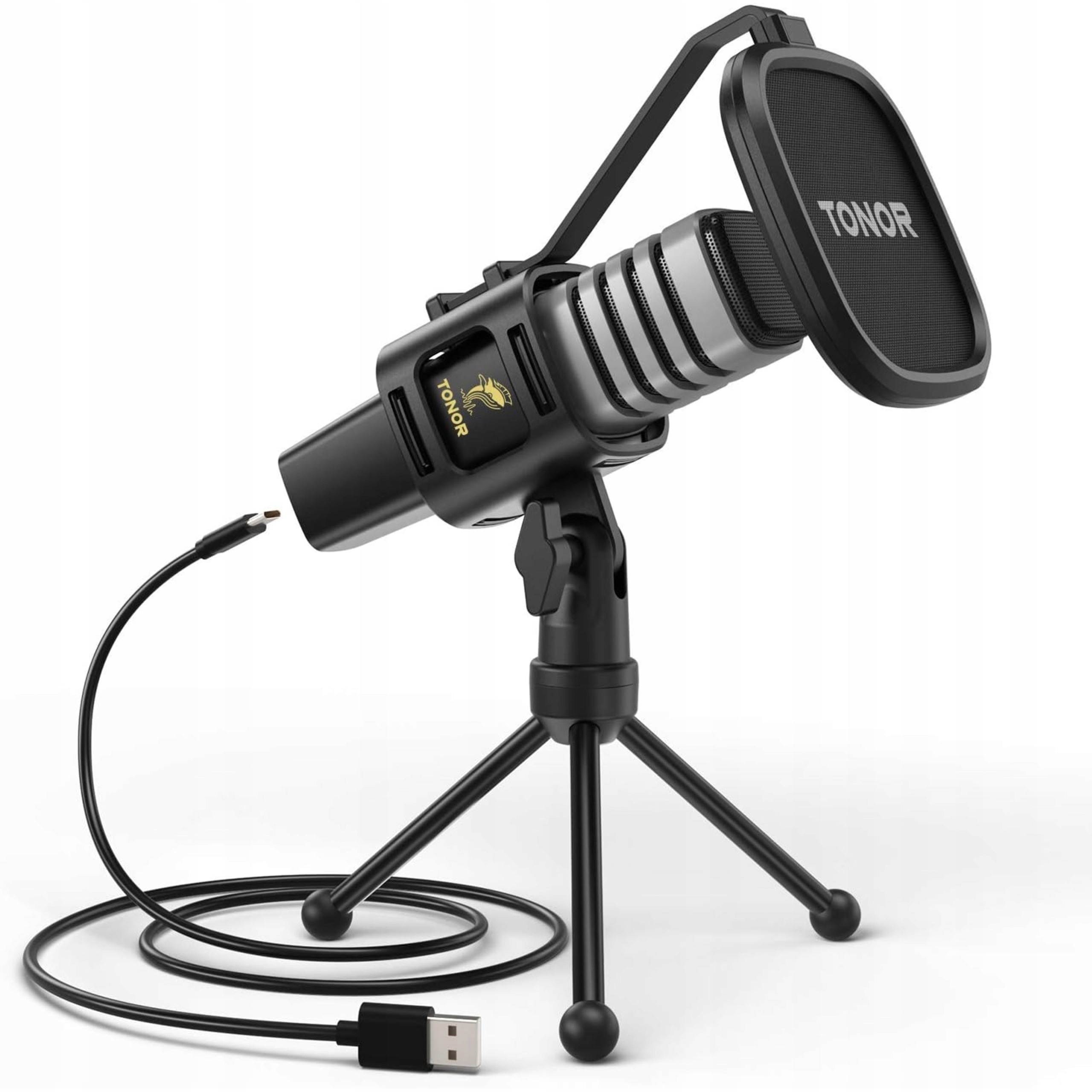 Mikrofon Pojemnościowy Usb Tonor TC30 Do Komputera Z Podstawką I Filtrem