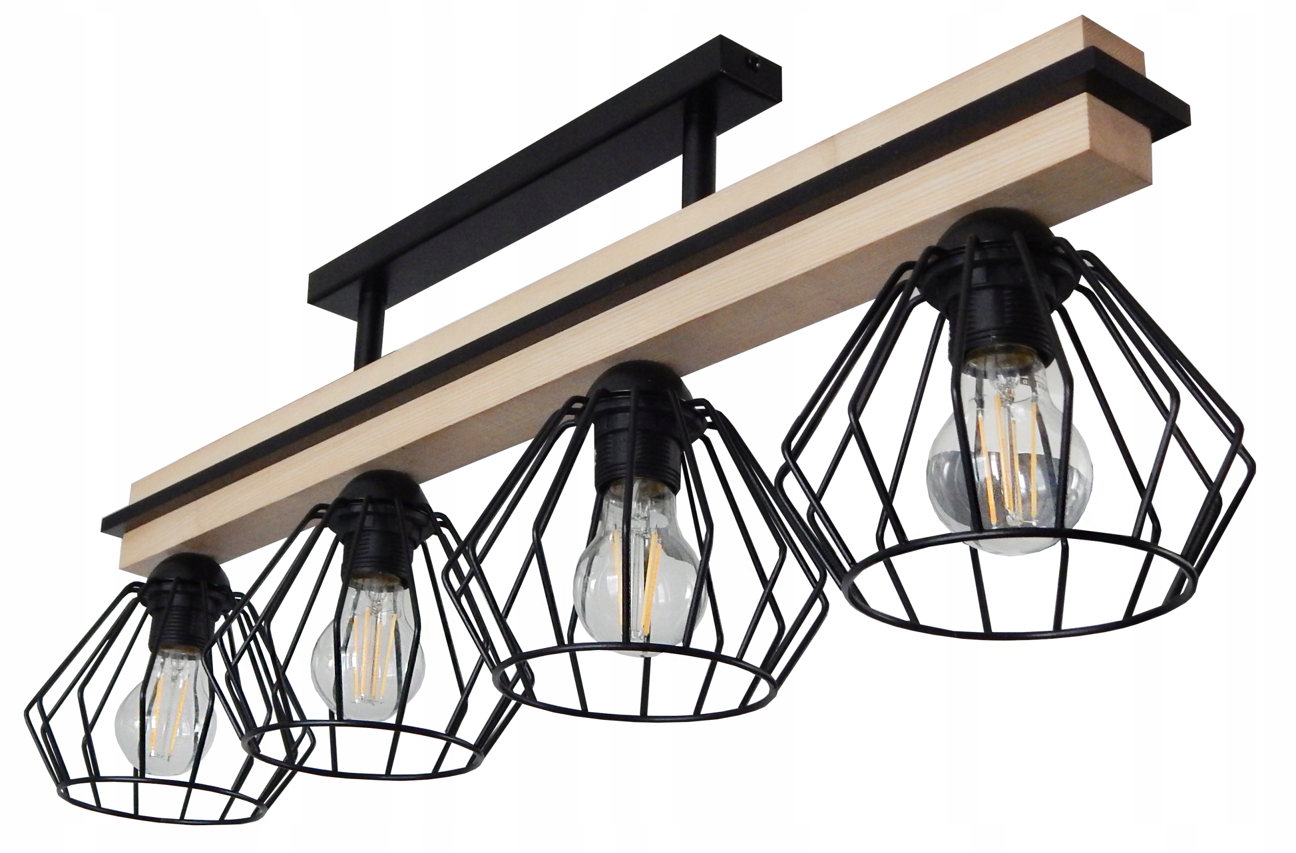 Drevená Stropná Lampa Do Obývačky, Altánku, Závesná Led